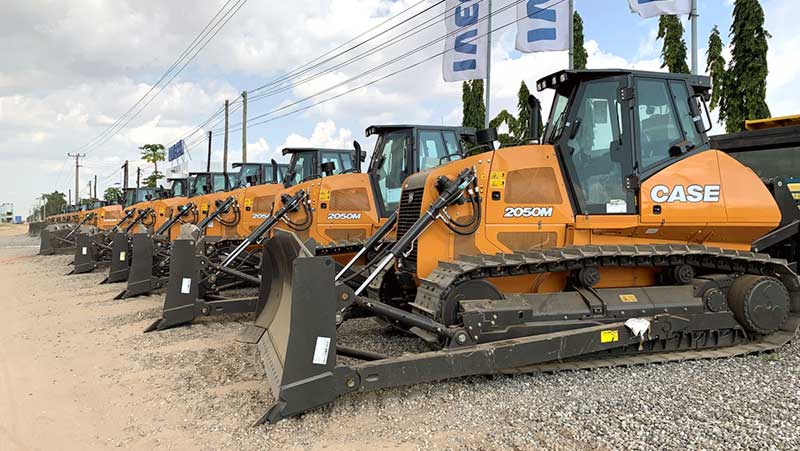 Case Construction Equipment has completed a significant delivery of 125 units of construction equipment to Angola