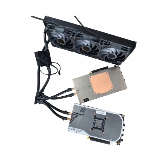 Dual RTX4090 AIO GPU Cooler Copper Water Cooling Block Kit for ZOTAC