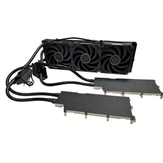 Dual H100 AIO Copper GPU Cooler Water Cooling Block Kit For NVIDIA